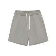 Solid Color Loose-Fit Drawstring Shorts