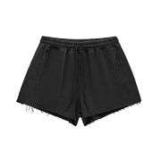 Women’s Vintage Washed Raw Edge Shorts