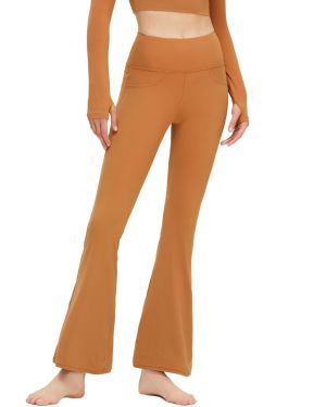 Custom Leggings Manufacturer for High-Rise Flare Yoga Leggings