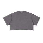 Vintage Washed Raw Edge Crop Tee 8.4oz
