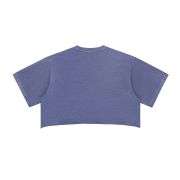 Vintage Washed Raw Edge Crop Tee 8.4oz
