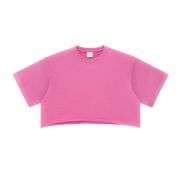 Vintage Washed Raw Edge Crop Tee 8.4oz