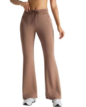 Custom Leggings Manufacturer for Drawstring-Waist Flare Workout Pants