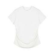 Slim Fit Pleated Waist Washed Cotton Tee 8.4oz