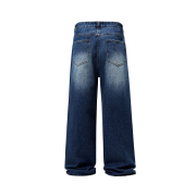 Vintage Wash Whiskers Baggy Jeans