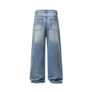 Vintage Wash Whiskers Baggy Jeans