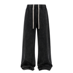 Vintage Wash Cotton Patchwork Sweatpants