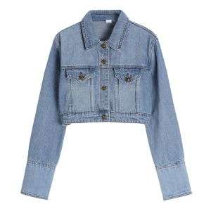 Vintage Washed Cropped Denim Jacket