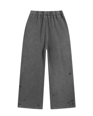 Custom Sweatpants Manufacturer for Loose Fit Washed Ripped Trousers