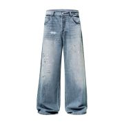 Paint Spattered Straight Leg Jeans