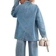 Women’s Oversized Denim Blazer Jacket