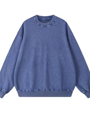 Crew Neck Faded Relaxed Sweatshirt for Private Label Casualwear Collections