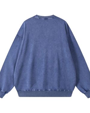Crew Neck Faded Relaxed Sweatshirt for Private Label Casualwear Collections