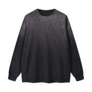 Crew Neck Stone Wash Long Sleeves Tee