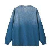 Crew Neck Stone Wash Long Sleeves Tee
