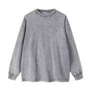Crew Neck Acid Wash Sweatshirt