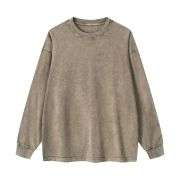 Crew Neck Acid Wash Sweatshirt