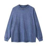 Crew Neck Acid Wash Sweatshirt