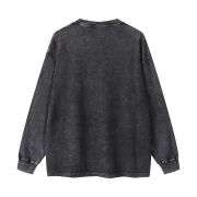 Crew Neck Acid Wash Sweatshirt