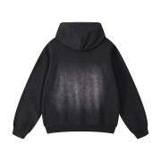 Black Faded Kangaroo Pocket Hoodie