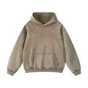 Washed Faded Kangaroo Pocket Hoodie