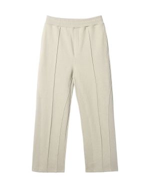 Custom Sweatpants Manufacturer for Solid Color Front Seam Baggy Jogger