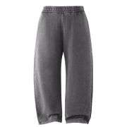 Vintage Wash Distressed Barrel Leg Pants