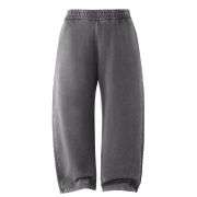 Vintage Wash Distressed Barrel Leg Pants