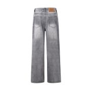 Relaxed Fit Wash Denim Gray Jeans