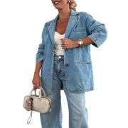 Women’s Oversized Denim Blazer Jacket