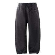 Vintage Wash Distressed Barrel Leg Pants