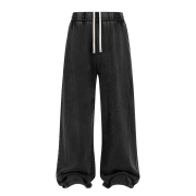 Vintage Washed Distressed Hem Sweatpants