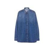 Oversized Ombré Washed Denim Jacket
