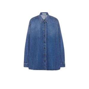 Oversized Ombré Washed Denim Jacket