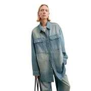 Oversized Vintage Washed Denim Shacket