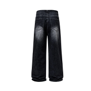 Vintage Wash Whiskers Baggy Jeans