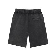 Stone-Washed Raw-Edge Sweat Shorts