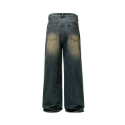 Vintage Wash Whiskers Baggy Jeans