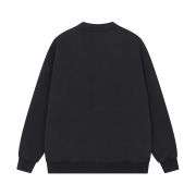 Black Stone Wash Sweatshirt Cardigan