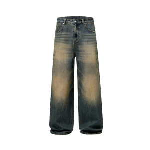 Vintage Wash Whiskers Baggy Jeans