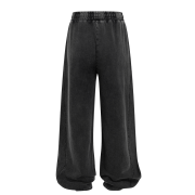 Vintage Washed Distressed Hem Sweatpants