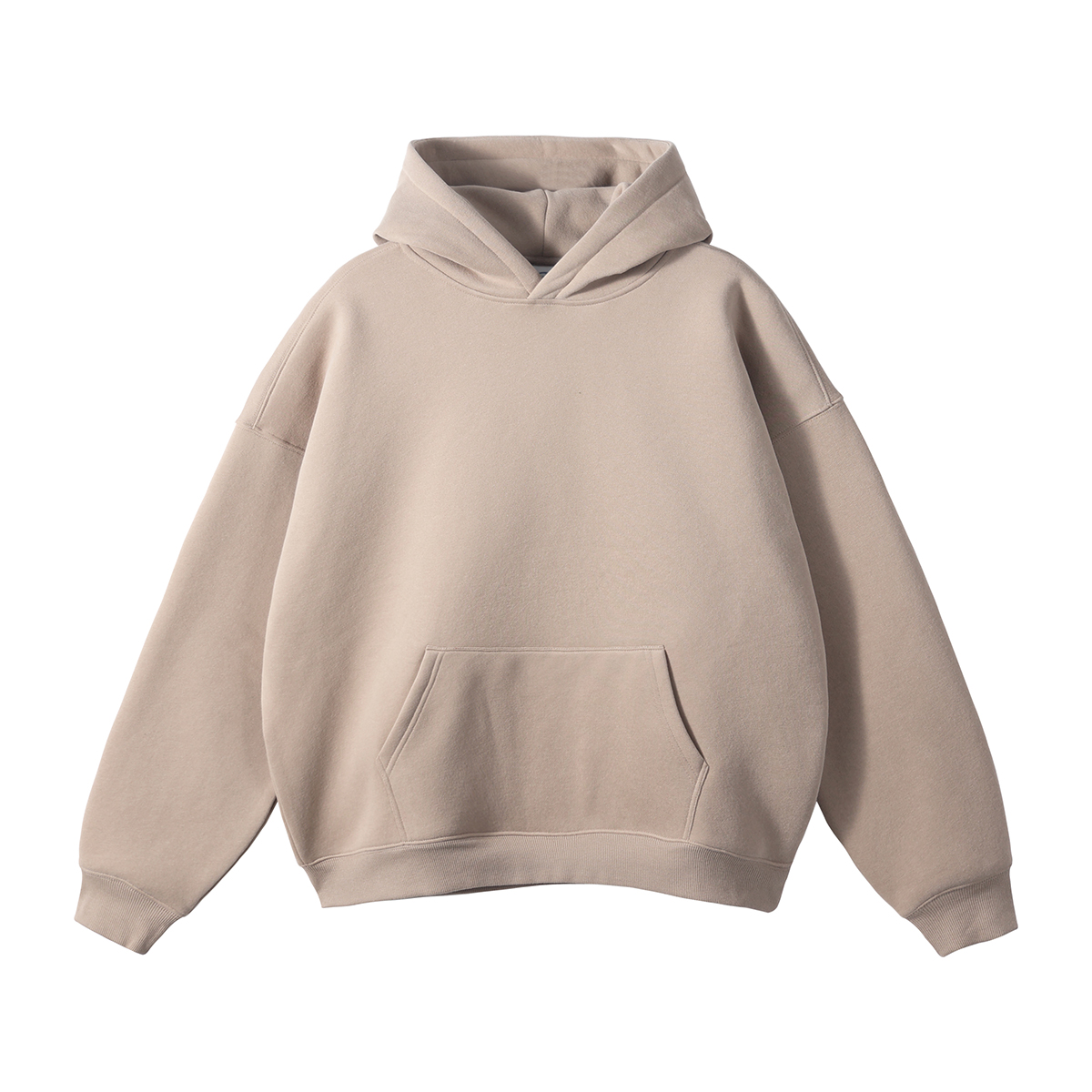Oversized Plush Lining Plain Hoodie