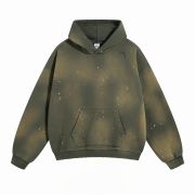 Acid Washed Faded Ripped Hoodie