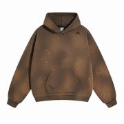 Acid Washed Faded Ripped Hoodie