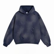 Acid Washed Faded Ripped Hoodie