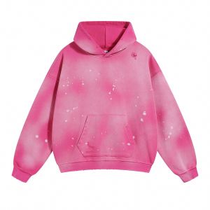 Acid Washed Faded Ripped Hoodie