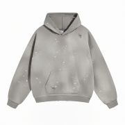Acid Washed Faded Ripped Hoodie
