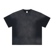 Acid Wash Distressed Hem T Shirt 7.5oz