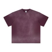Acid Wash Distressed Hem T Shirt 7.5oz