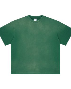 Custom Acid Wash Distressed Hem T-Shirt 7.5oz OEM Manufacturer